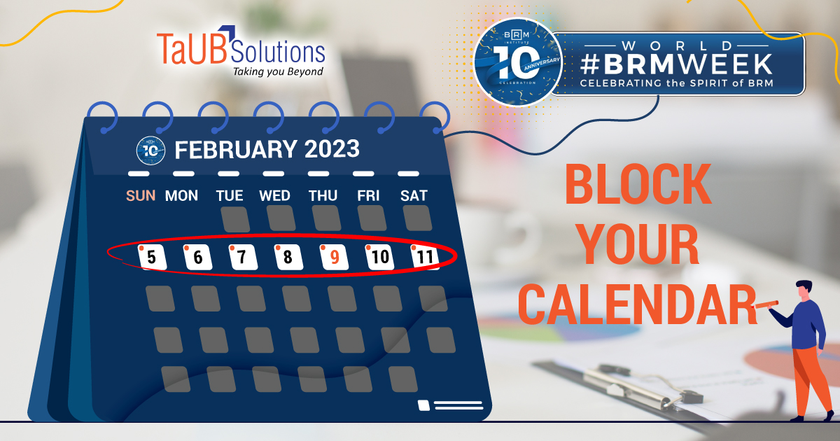 taubsoln's tweet image. Let the good times roll! The 2023 #BRMWeek Celebration is almost here. Check out the agenda for this week-long event designed to celebrate YOU!

Block your Calendar today!!!

brm.institute/world-brmweek-…

#taUBSolutions #BRMWeek #WorldBRMWeek #BRMInstitute #10thanniversary