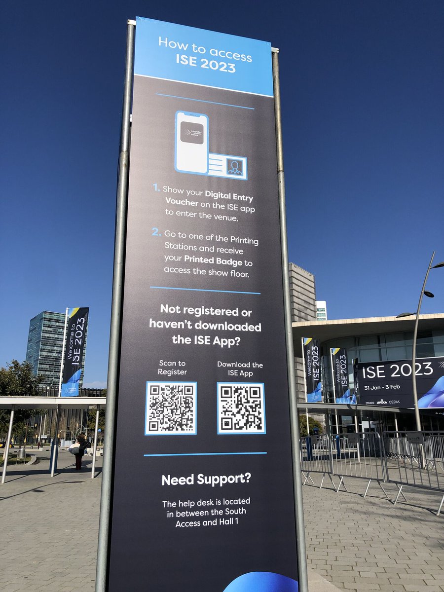ISE_Show's tweet photo. ❗Make sure you have everything ready for #ISE2023.
➡️ Don't forget to download the app to get your printed badge.
Download here 👉 https://t.co/viOmAXRV6d
#app #ISEapp #accessevent https://t.co/TCGdr9OFMJ