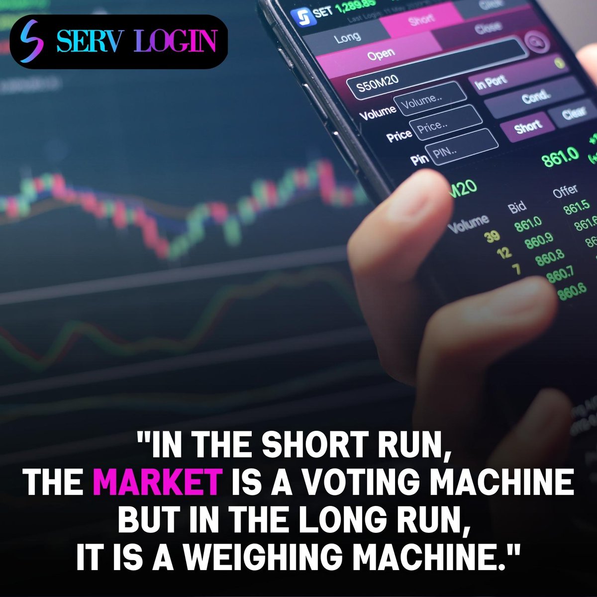 servlogin's tweet image. It's Important To Remember That The Market Is A Voting Machine In The Short Run And A Weighing Machine In The Long Run. Don't Make The Mistake Of Basing Your Investment Decisions Solely On Short-Term Market Trends.
#investment #weighing #market #machine #longrun #servlogin