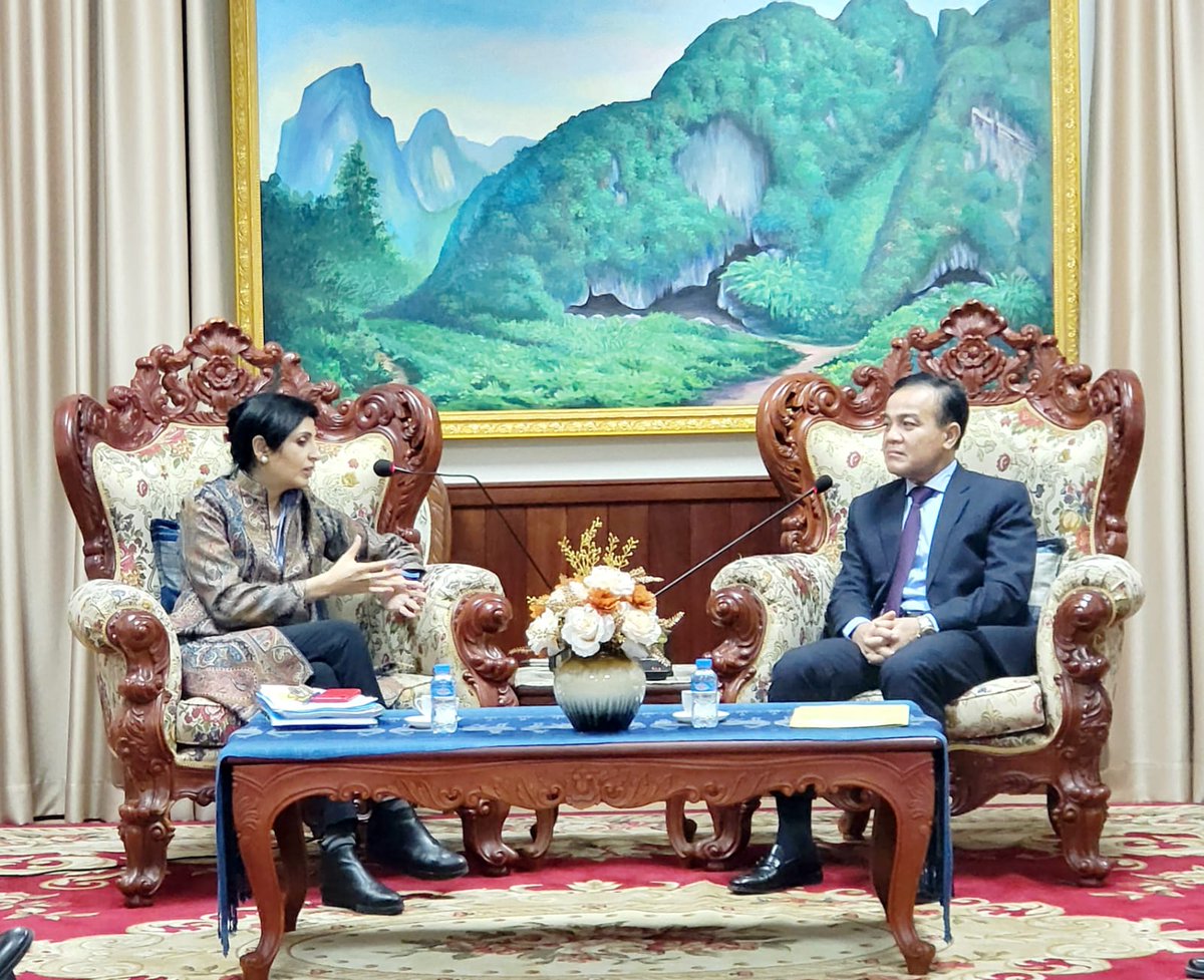 Going strong at 40+ 💪🏽

<a href="/IFAD/">International Fund for Agricultural Development</a> AVP <a href="/Jo_Puri/">Dr. Jo Puri</a> &amp; Asia-Pacific Regional Director <a href="/ReehanaRaza/">Reehana.Raza</a>  appreciated #LaoPDR's increasing partnership w/ &amp; commitment to IFAD, discussing how to deepen  our support for the government to deliver its vision for rural &amp; agricultural development.