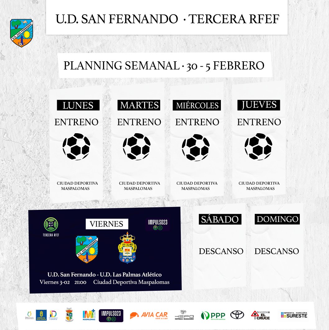 udsanfer's tweet photo. 👉 Nueva semana de competición para nuestro primer equipo.

Un nuevo encuentro a la vista, 𝗲𝘀𝘁𝗲 𝘃𝗶𝗲𝗿𝗻𝗲𝘀 𝗿𝗲𝗰𝗶𝗯𝗶𝗺𝗼𝘀 𝗮 𝗹𝗮 @UDLP_Cantera Atlético a las 21:00, ¡te esperamos en la grada! 💪

#UDSanFernando | #ElAzulestadeModa https://t.co/IOWoI30imp