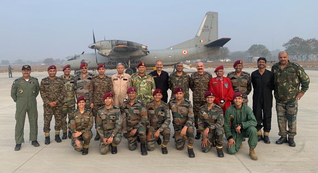 ANI on Twitter "A motivation parachute and free fall jump was