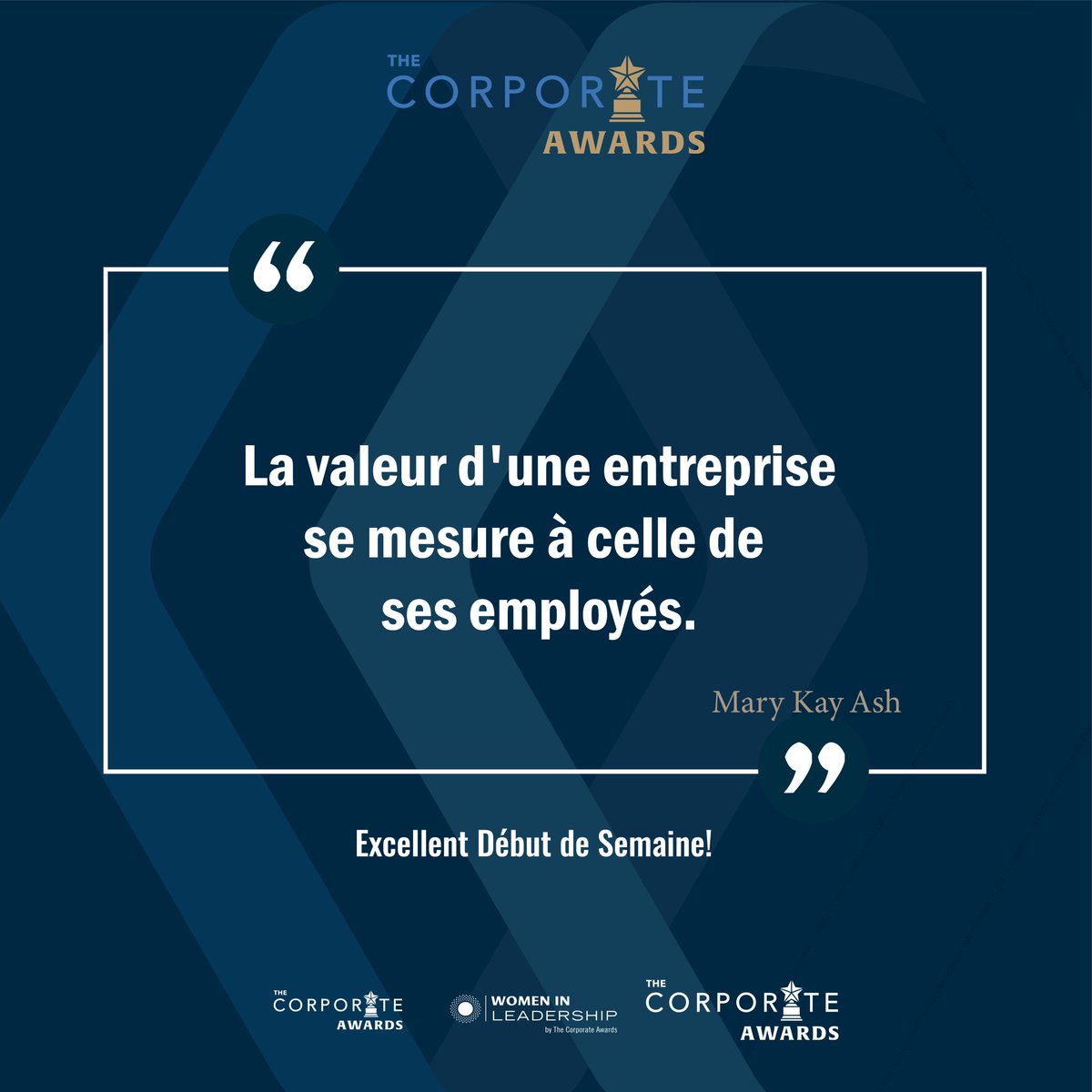 corp_awards's tweet photo. Un employé motivé et en bonne santé rend son entreprise plus Créative, Innovante et Compétitive.
Excellente semaine à tous.
#mondaymotivation
#TCA
#CWILS https://t.co/ZZukneHfWm