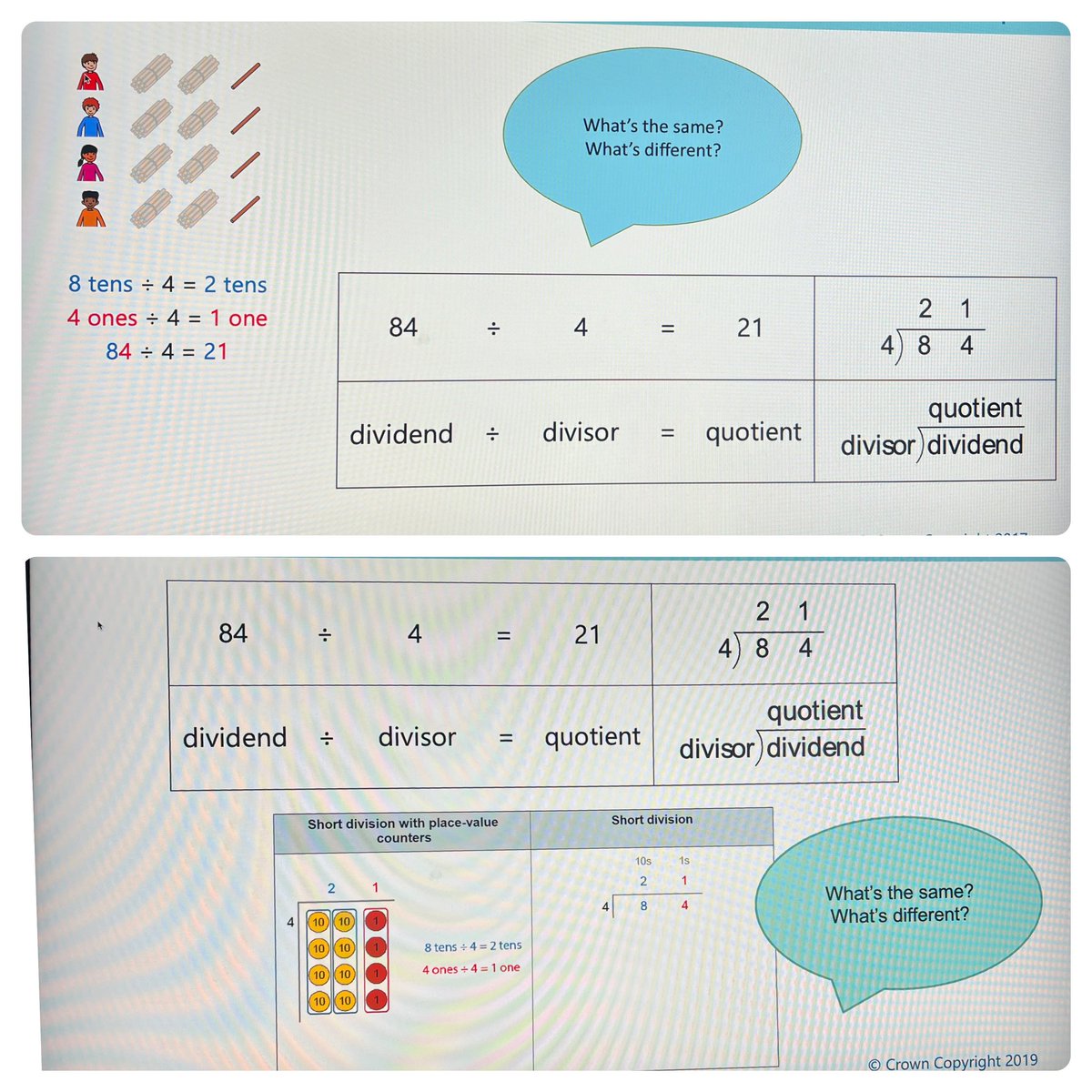 out_education's tweet photo. ‘My mindset did a full 180’. I would never start short div in Y5 with 8 div by 4 using sticks but the pupils understood it deeply and made many connections by the end’ A comment from a recent sustaining TRG using CP slides #slowanddeep #poweroflessonstudy @TuringNW @NCETM https://t.co/x0nfHJo5xg