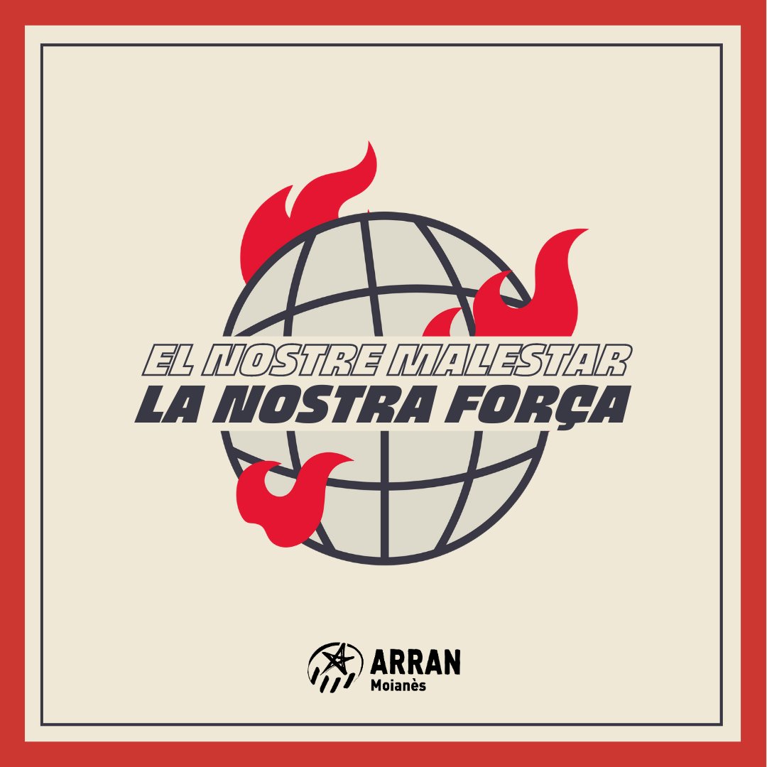 arran_moianes's tweet photo. 🌐El nostre malestar és la nostra força!

Les joves vivim en un món decadent, estem malament i no podem decidir sobre les nostres vides en molts aspectes. Però sí que podem decidir organitzar-nos i lluitar fent del nostre malestar la nostra força.

↪️Comencem campanya!! https://t.co/XCNCPhL9rw
