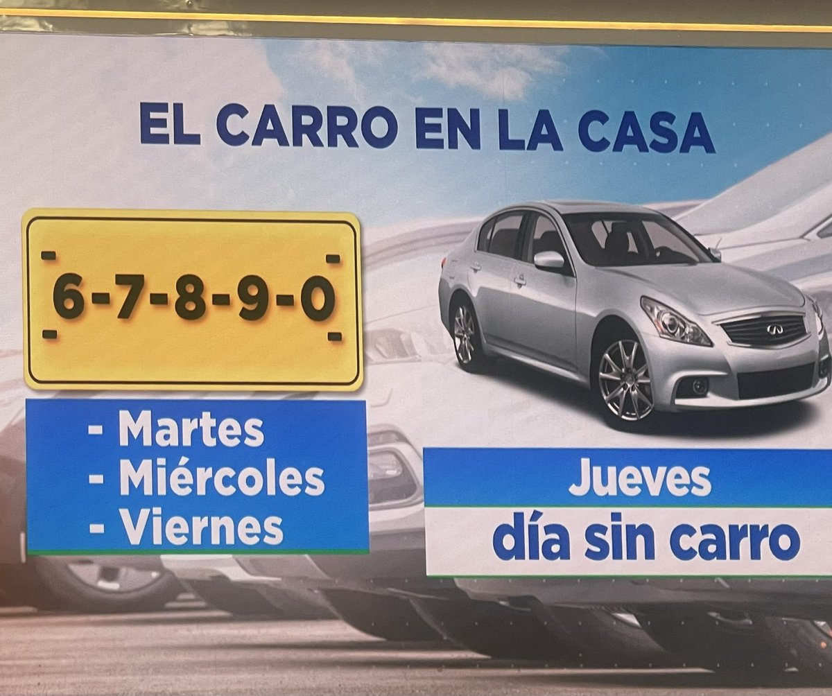 Feliz semana a los que no podremos sacar el carro 4 días y sí nos toca pagar el impuesto completico.