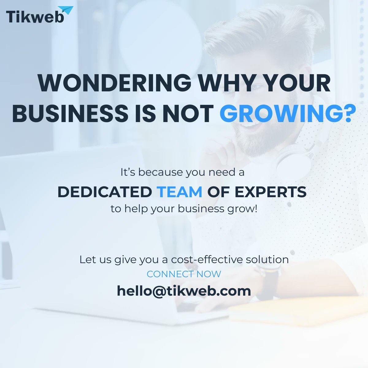 TikwebApS's tweet image. Have you wondered why your business hasn&apos;t grown? 🤔

Get ahead of the game in 2023 and elevate your project&apos;s success with Tikweb - where efficiency and budget-friendly solutions go hand in hand. 🙌

📞 Contact us tikweb.com

#dedicatedteams #outsourcing