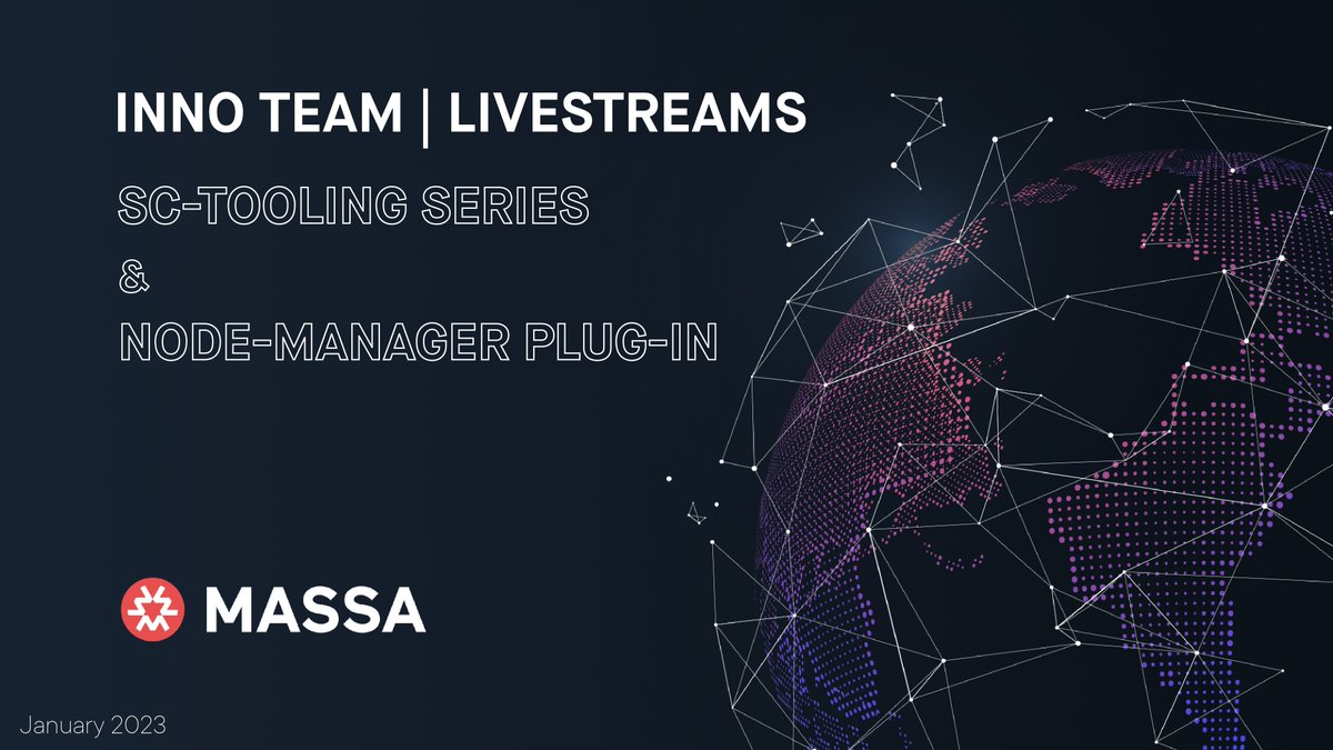 massachain's tweet photo. You can now review our team’s latest livestreams! 👀

From Inno Team, we had:
👉"Serialization and deserialization”, in SC-Tooling Series
👉Thyra's new plug-in, that will allow you to manage your node in a easier way 🤩

👉https://t.co/n56KPqCyFh
👉https://t.co/xFChl4mLK2 https://t.co/w7JgDJneqa