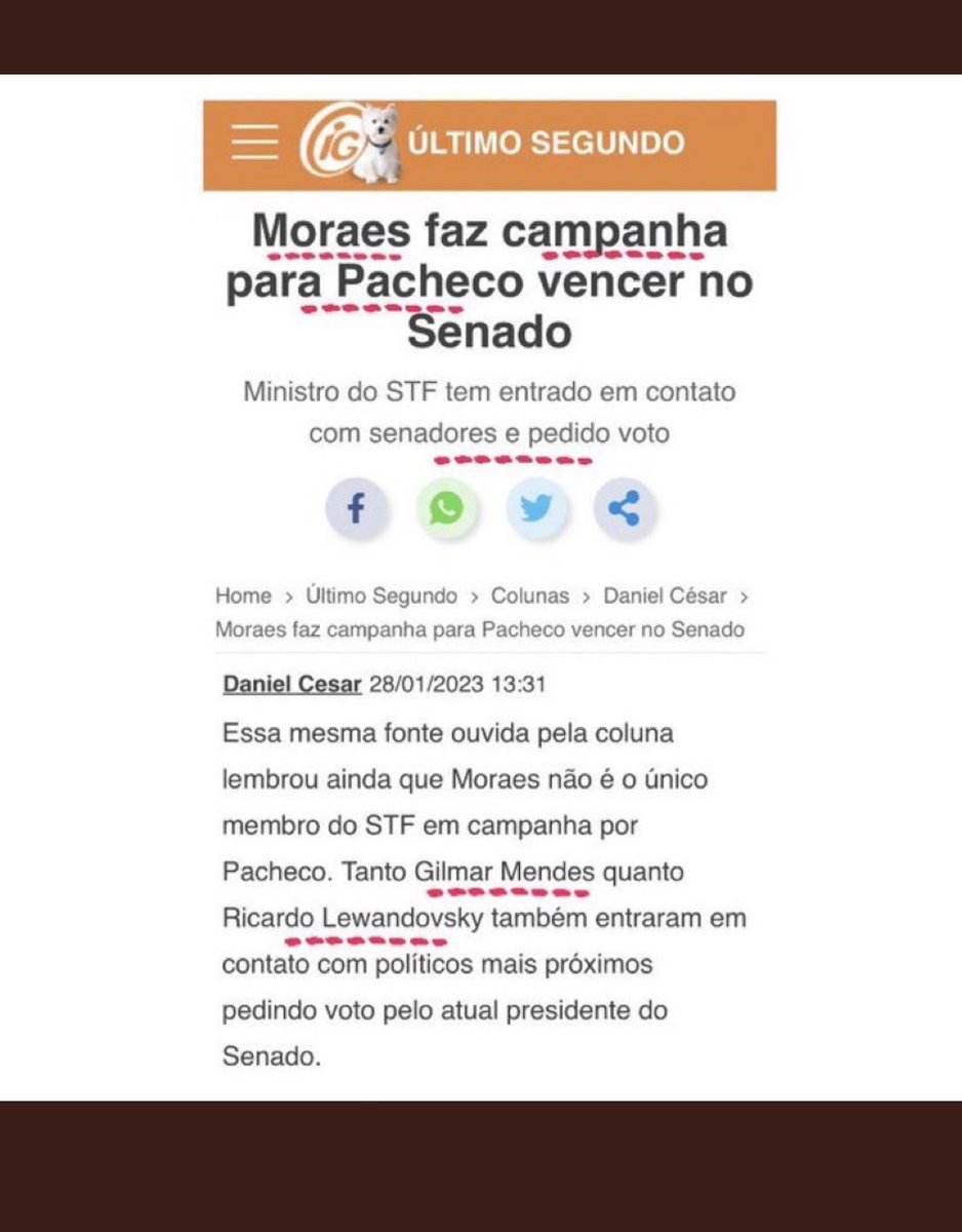 B   R   A   S   I   L

INACREDITÁVEL ONDE CHEGA MINISTROS DO @STF_oficial INTIMANDO SENADORES A VOTAREM EM UM INCOMPETENTE COMO @rpsenador @rodrigopacheco  - O COVARDE DEMAGOGO -