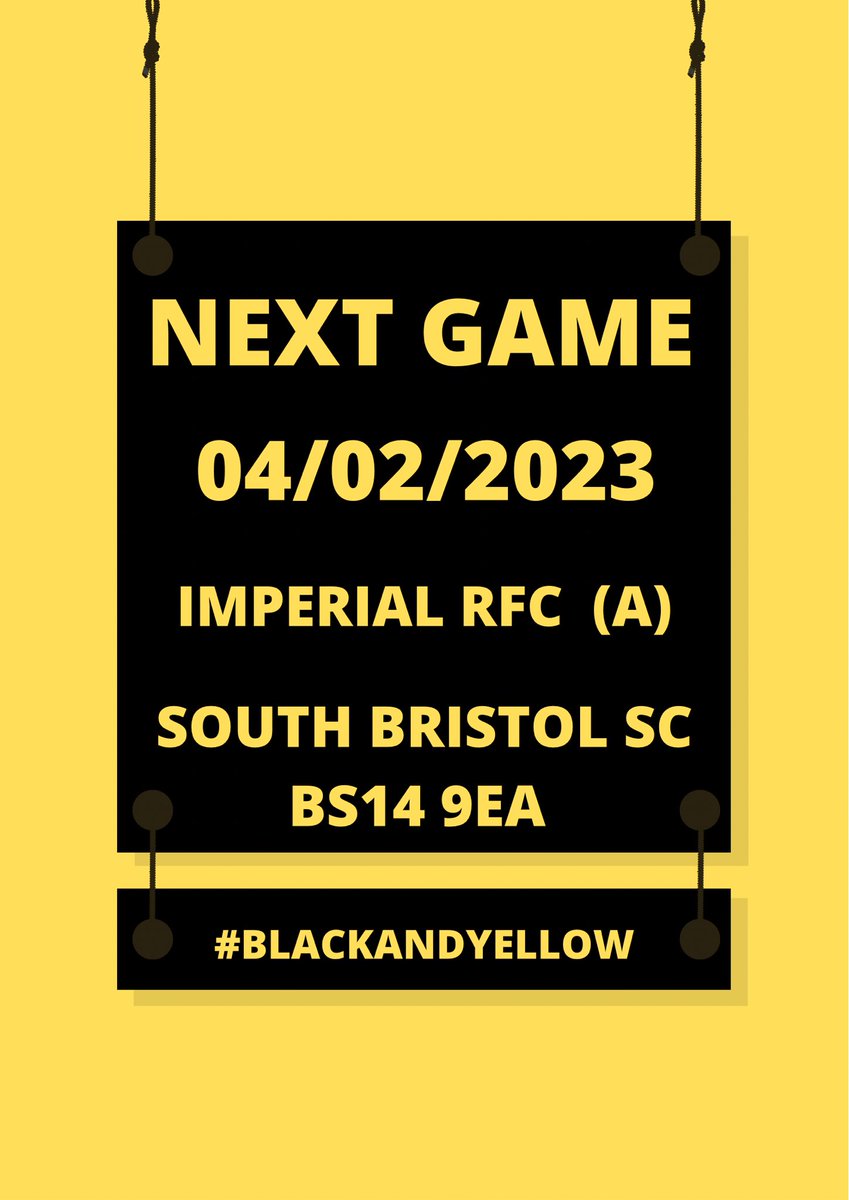 After a win on Saturday, we play the first of many rearranged fixtures this weekend. We travel to Imperial RFC this weekend. #blackandyellow