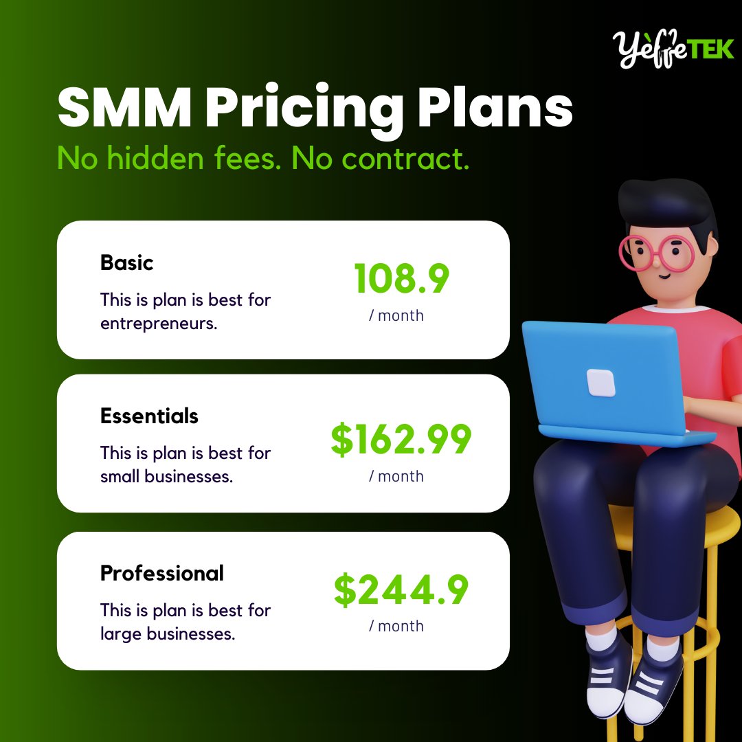 YeffeTEK's tweet photo. How much should YOU pay for your social media management services?

To be fair, It’s not an easy question and indeed doesn’t have a one-size-fits-all answer. So let us help settle you for a perfect social media management pricing model.

Let’s get started! https://t.co/zE4DOECkyr