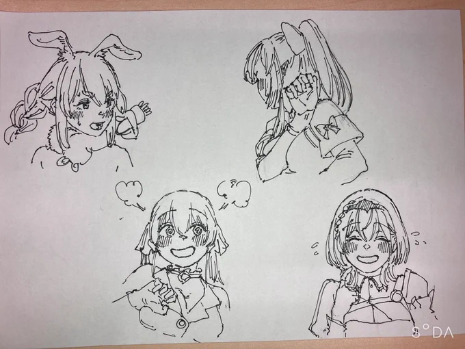 3期生照れ顔らくがき
#ぺこらーと #マリンのお宝 #しらぬ絵 #ノエラート 