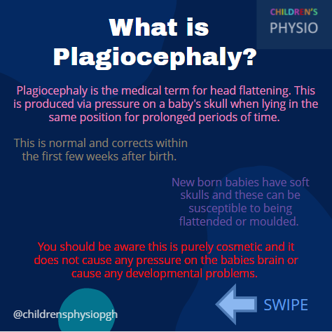 ChildphysioPGH's tweet photo. Lets talk baby head shapes. 

Starting with Plagiocephaly.  A term you may or may not have heard before but here is an infographic on what the causes are and how to manage this. https://t.co/OeOakOXdOC