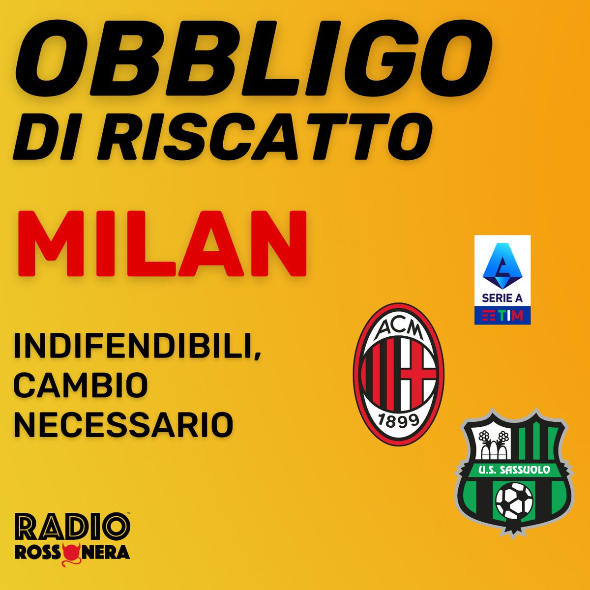 RadioRossonera's tweet photo. ☕️MILAN ALTRO SCHIAFFONE, CAMBIO NECESSARIO | (PODCAST) Obbligo di Riscatto

La pesante sconfitta contro il #Sassuolo per 5-2 segna la necessità di un cambiamento. 
Tutti i commenti e le analisi su Obbligo di Riscatto. 🔊⬇️

https://t.co/ctuOJm8g83 https://t.co/biH94hcDXf