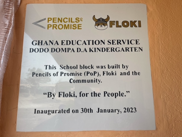 FLOKI's tweet photo. The Ghanian school #Floki is building through @PencilsOfPromis has finally been completed and the inauguration is happening today.

Pictures and videos coming soon!

"By Floki, for the People." 🔥 https://t.co/BDSGfRPXcA