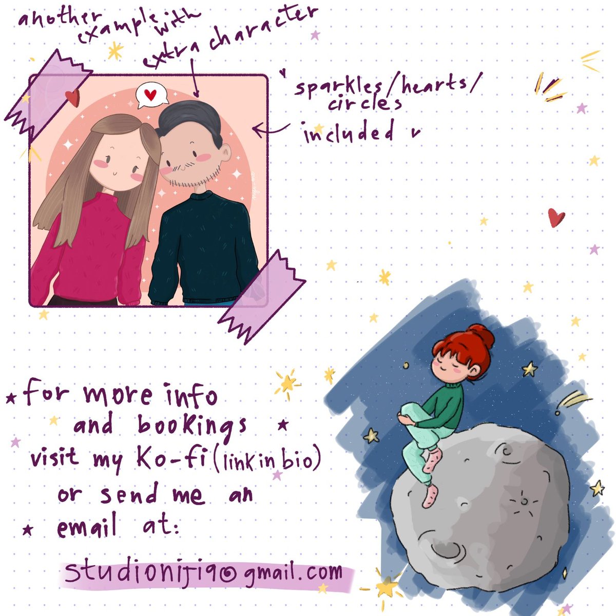 studio_niji's tweet photo. 🌈Commissions are open on Ko-Fi 💕
--> https://t.co/qXYCjGE69c

#commissionsopen #artist #illustrationart #shop #Illustrator #giftidea https://t.co/muJC3cGFRE