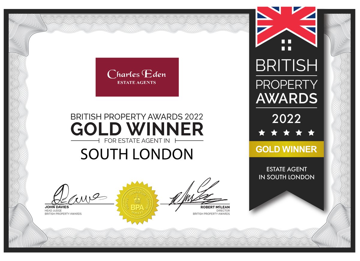 Thrilled to announce that we won the British Property Awards 2022 for South London! Our team has worked hard to provide exceptional service and properties in the area, and it's an honour to have that recognised. 🏆 #BritishPropertyAwards #SouthLondon #WinningTeam 💥