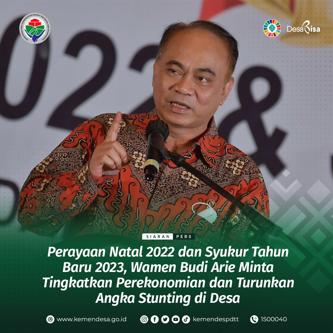 Kemendes PDTT gelar perayaan Natal 2022 dan syukur tahun baru 2023 dilingkungan Kemendes PDTT setelah 2 tahun lebih vakum karena pandemi Covid-19 melanda Indonesia.

#KemendesPDTT
#SDGsDesa
#DesaBisa
#MulaiDariDesa