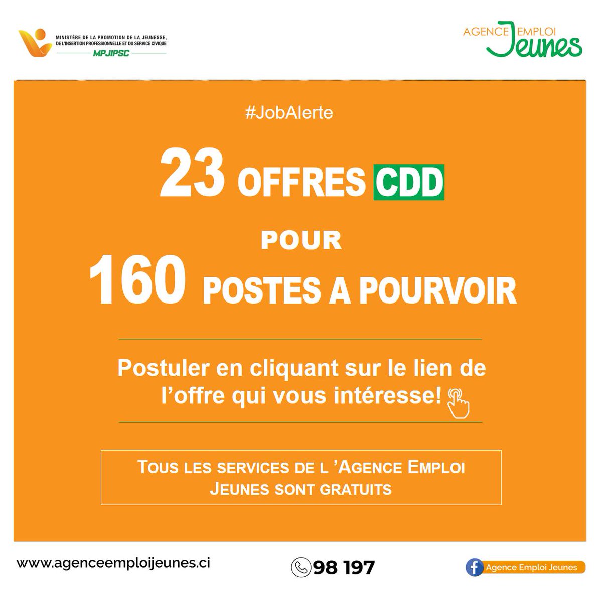 mpjipsc's tweet photo. 𝐈𝐧𝐬𝐞𝐫𝐭𝐢𝐨𝐧 𝐝𝐞𝐬 𝐣𝐞𝐮𝐧𝐞𝐬 : 𝐂𝐨𝐧𝐭𝐫𝐚𝐭 à 𝐃𝐮𝐫é𝐞 𝐃é𝐭𝐞𝐫𝐦𝐢𝐧é𝐞 (𝐂𝐃𝐃)
En savoir plus ➡️ https://t.co/3aENWtJuiF
#MPJIPSC #Insertion #Emploi #Jeunesse
#stageecole #stage #jeunes #annéedelajeunesse #CDD #CDI https://t.co/AbbZmIY2Pb