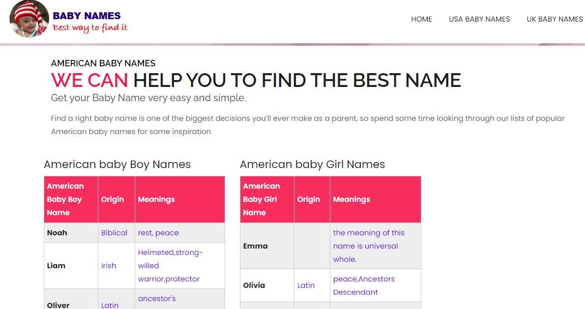 isoftind's tweet image. American Baby Names, Uk Baby Names
babynames.localbiz-directory.com/usbabynames.php
#babynames #americanBabyNames #UkbabyNames
#noah #liam #oliver #Emma #Olivia #mia #evelyn #harper #popularBabynames #2023Names
