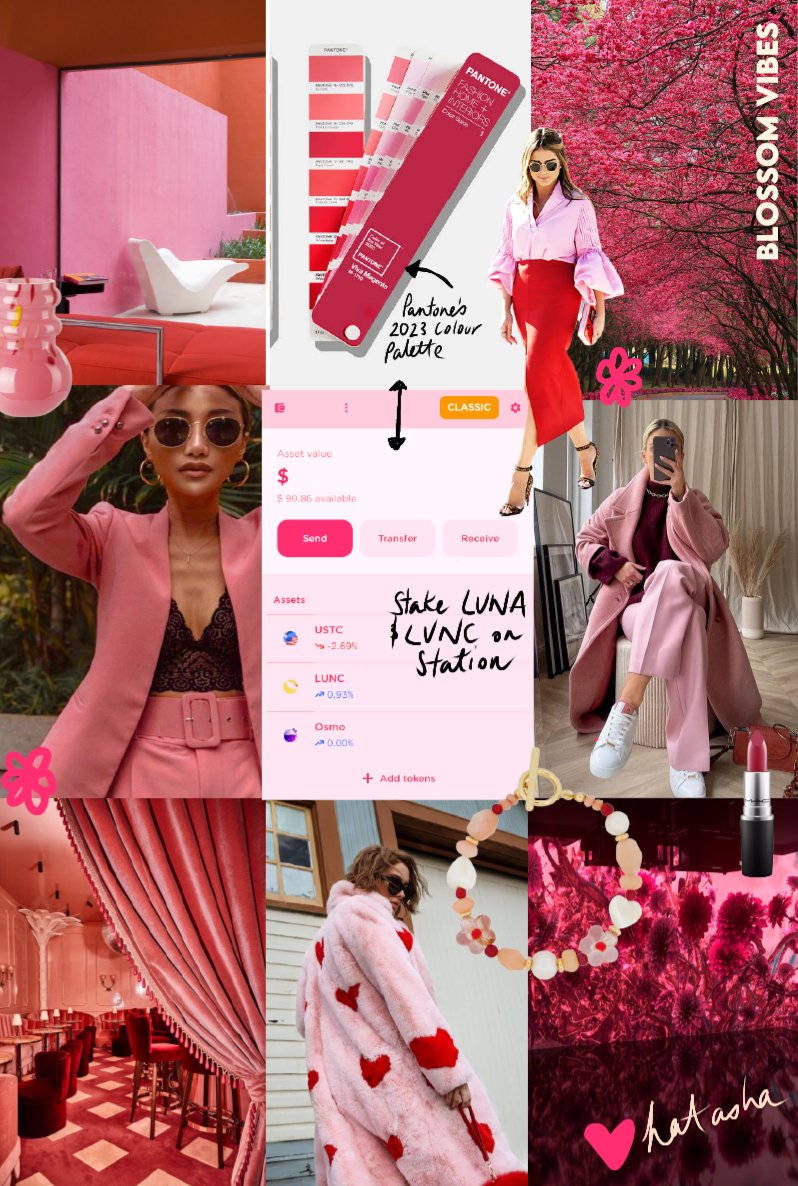 morning_warmth's tweet image. #Blossoms 🌸 Behold @pantone 2023 Colour of the Year #VivaMagenta. I connect with colour, so it comes as no surprise to me that this is the vibe. Station wallet is easy #Defi, it WILL attract smart babes. $LUNC people need to start speaking kindly so they stay #magentaverse 🌸❤