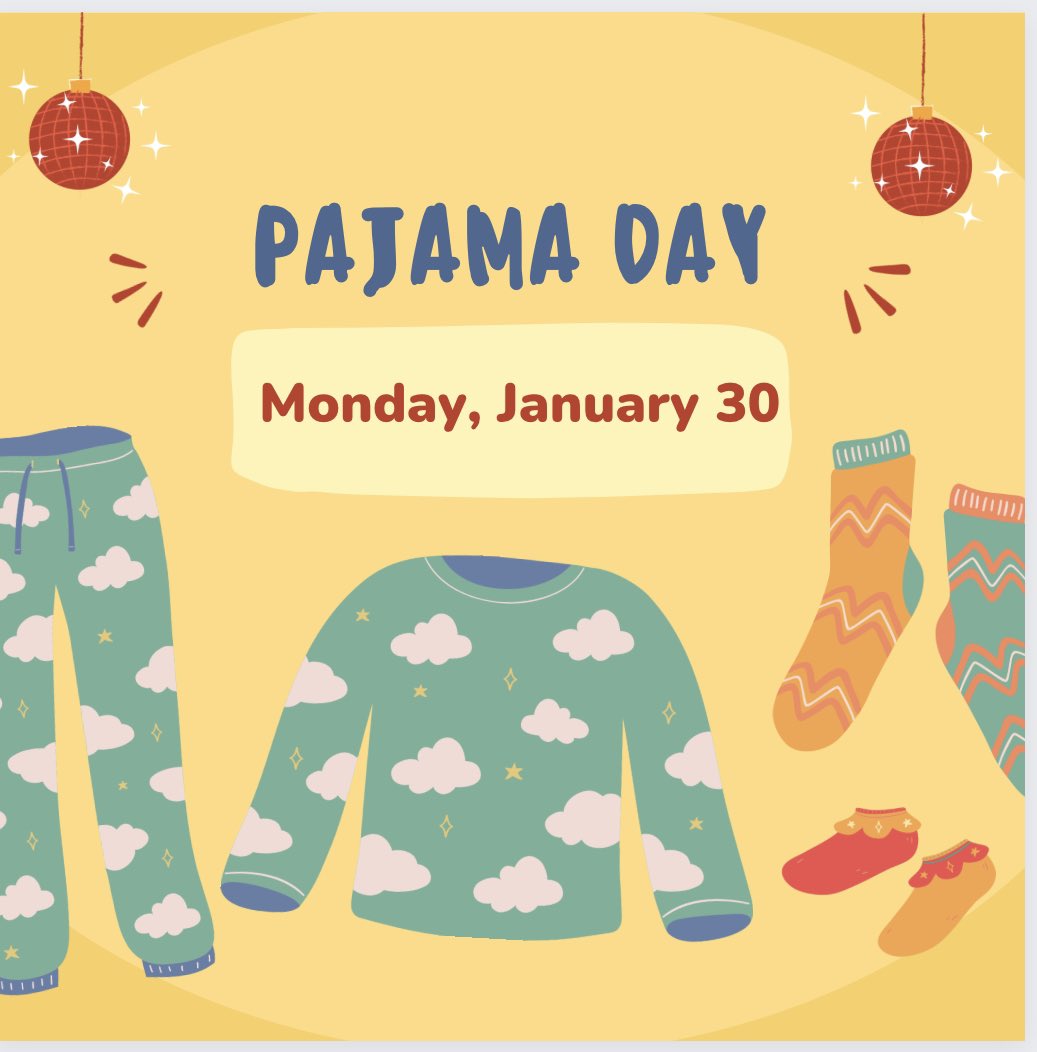 Best Monday Ever.  Don’t forget your pj’s!! 🛏️🥱💤😴