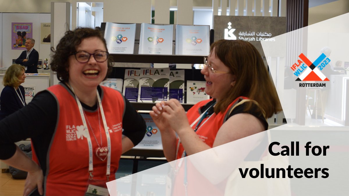 Keen to receive free congress registration and network with fellow librarians from around the globe? 
Join our team of volunteers and make IFLA #WLIC2023 a success! 
Apply by 28 February: bit.ly/3u5Hril.