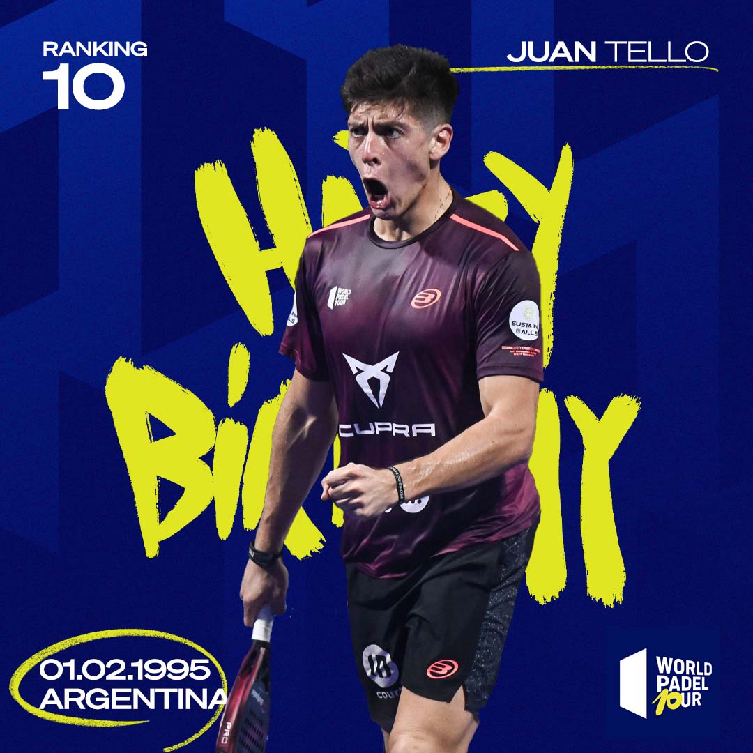 😸 ¡Feliz cumple gato, @JuuanTello! #WorldPadel10ur💙