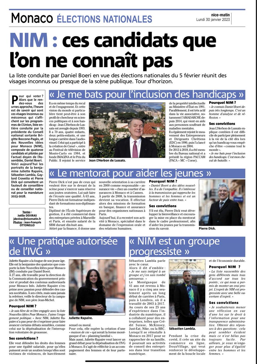 Je me présente dans la liste NIM aux élections nationales monégasque qui auront lieu le 5 février 2023 en Principauté de Monaco. #electionmonaco #electionsmonaco #electionsnationalesmonaco