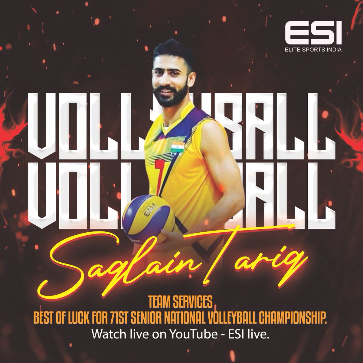 One of India’s best setters is all ready to run the game at the 71st Senior National Volleyball Championship
Let’s go champ!  🤝🏆
#volleyball #volleyballindia #seniornationals #mensvolleyball #primevolleyball #esi #volleyball #volleyballindia #indianvolleyball #trending