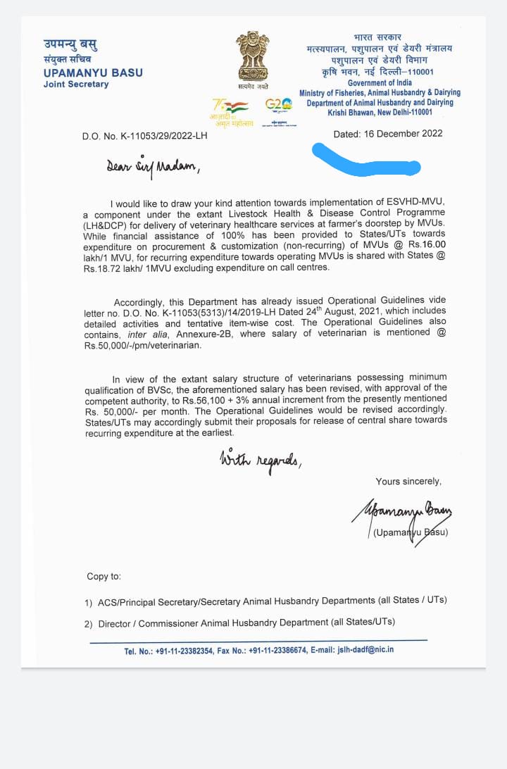 पशु चिकित्सक का मानदेय प्रतिमाह 40,000 रूपए, पशु चिकित्सक सहायक का 16,500 रूपए दे रही टेंडर कम्पनी।
टेंडर दस्तावेज़ (मानदेय- पशु चिकित्सक- 56,100 रूपए, पशु चिकित्सक सहायक - 20,000 रूपए)
मुख्यमंत्री महोदय न्याय कीजिये
<a href="/myogiadityanath/">Yogi Adityanath</a> <a href="/dharampalbjpmla/">Dharampal Singh</a> <a href="/UPGovt/">Government of UP</a> <a href="/drsanjeevbalyan/">Dr. Sanjeev Balyan</a>
