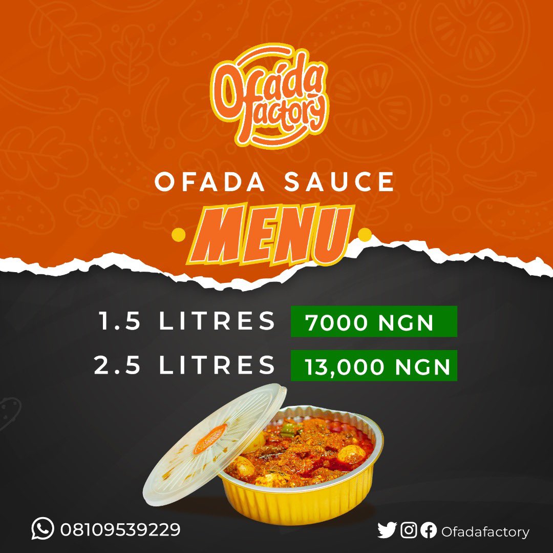 TheQueenAminat's tweet photo. Good morning and happy new week from your favorite ofada sauce vendor @Ofadafactory https://t.co/jPenO15FUS