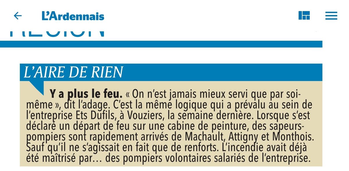 sdis08's tweet photo. #Chef ou #Cheffe d’entreprise, si vous vous posez toujours la question de la plus-value d'embaucher des sapeurs-pompiers volontaires ou la plus-value de laisser des disponibilités à votre salarié(e) par le biais d'une convention avec votre #SDIS, pour la formation et ➕ : 👇👇 https://t.co/9Ie5zA4MXA