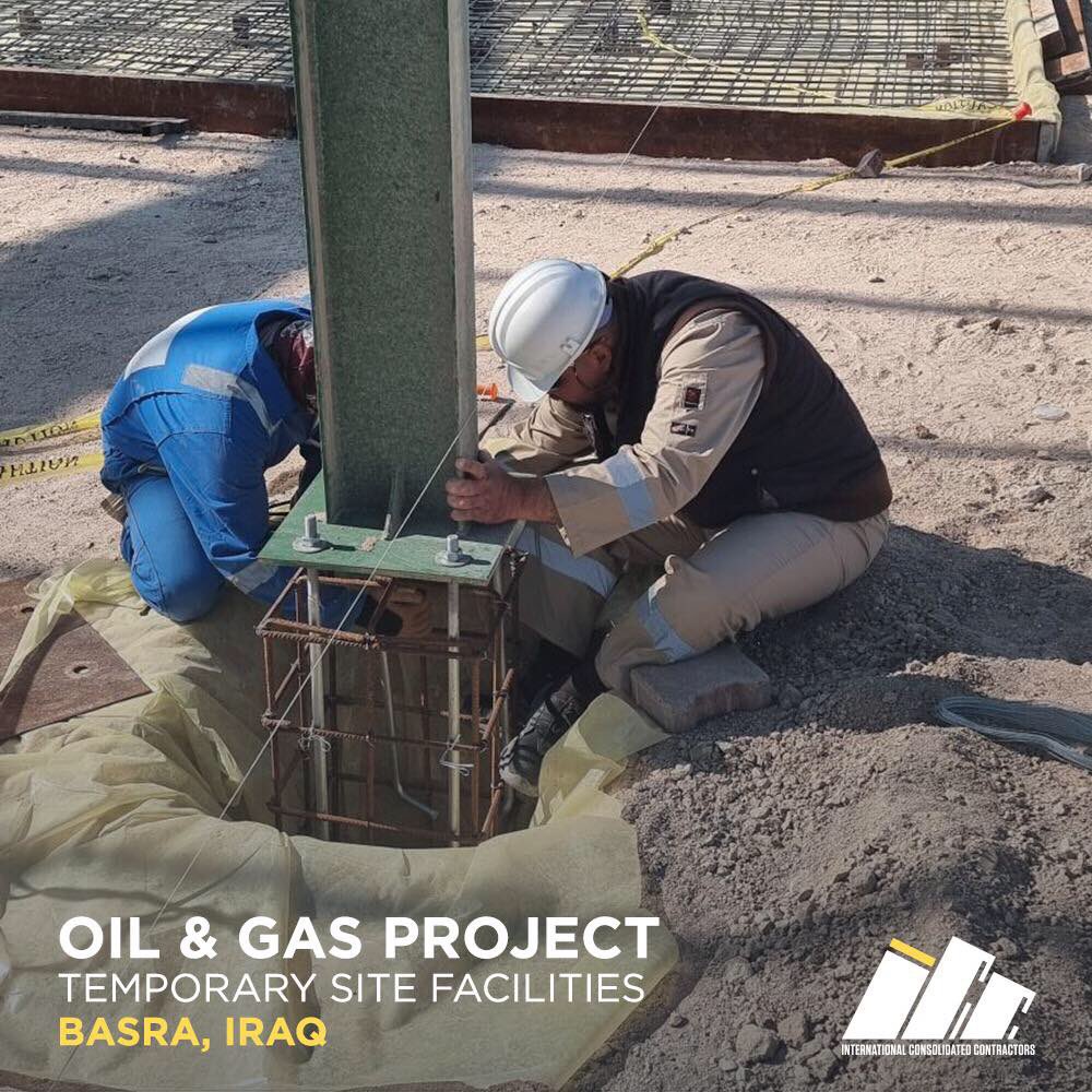 ICC_Contractors's tweet photo. ICC has developed temporary site services for an Oil &amp; Gas project in Basra, Iraq. 

Facilities such as site offices, storage warehouse, and fabrication area serve all the teams throughout the execution of the water intake structure

For any project, contact us on info@i-cc.co https://t.co/vpC4qxANyV