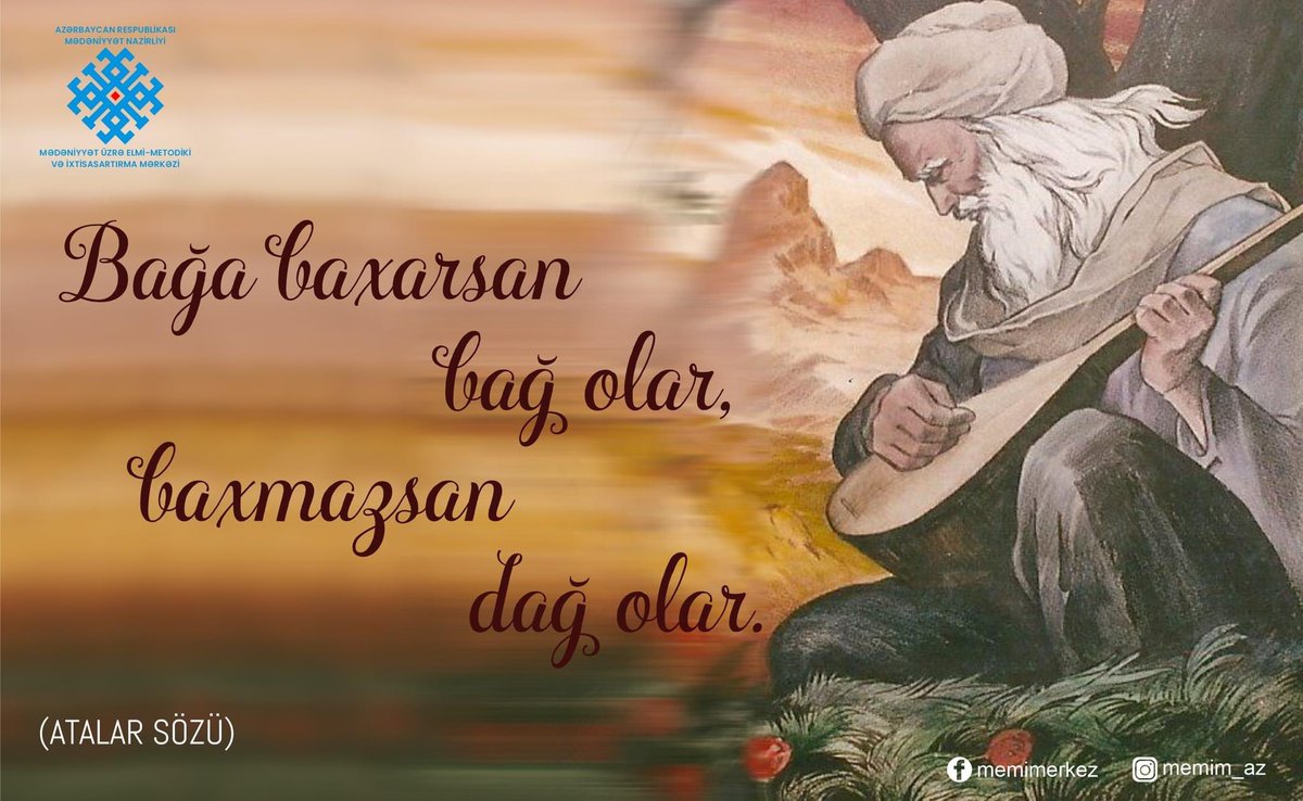 SadaKHALAFBAYLI's tweet photo. #MEMIM #Mədəniyyət #Öyrən #Faydalan #İncəsənət #Azərbaycan #AtalarSözü https://t.co/XspxP5OwR7