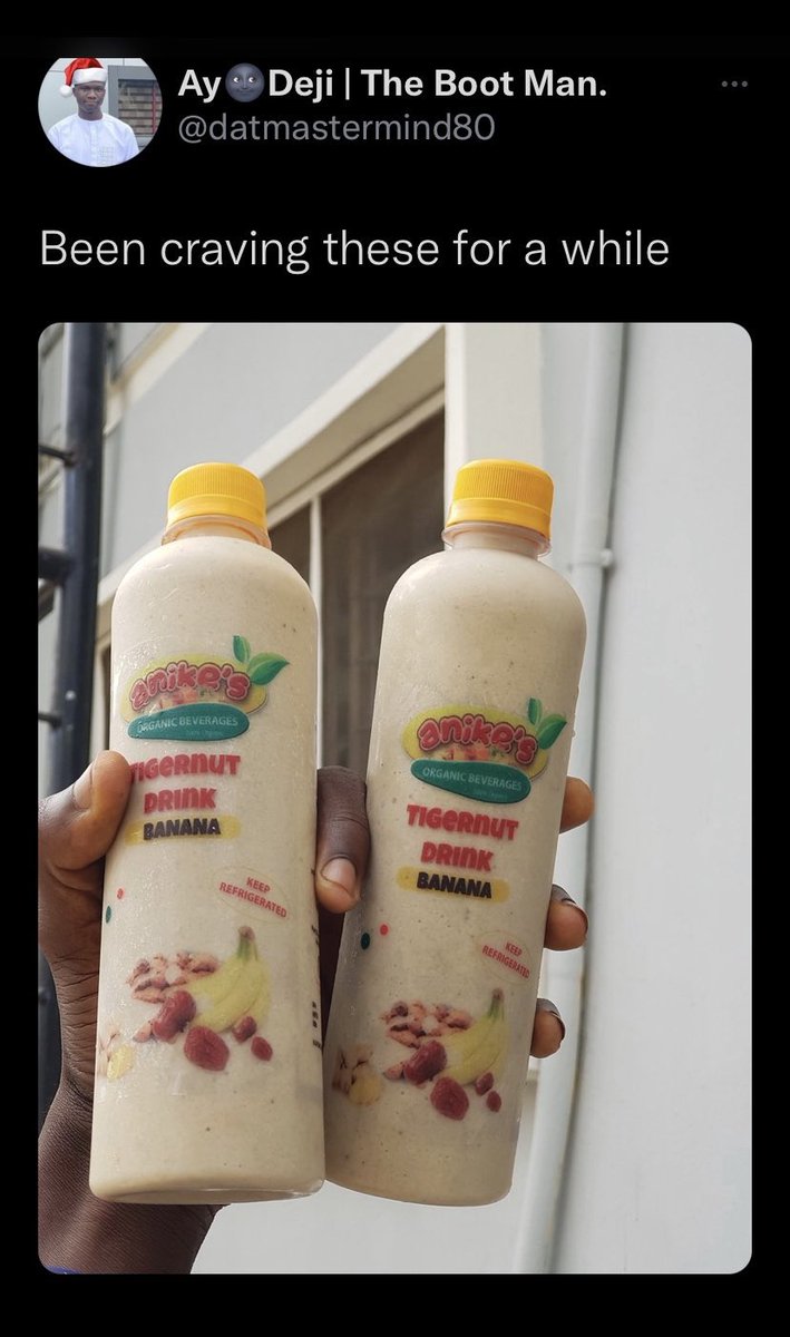 theoloriherself's tweet photo. Good morning my people!
Please when are you patronizing?🫣🫣

Anike’s Tigernut Milk.
5 yummy variants.
Price N1000( just the Classic Variant)
Delivery- Lagos. https://t.co/UWewjx7vRi