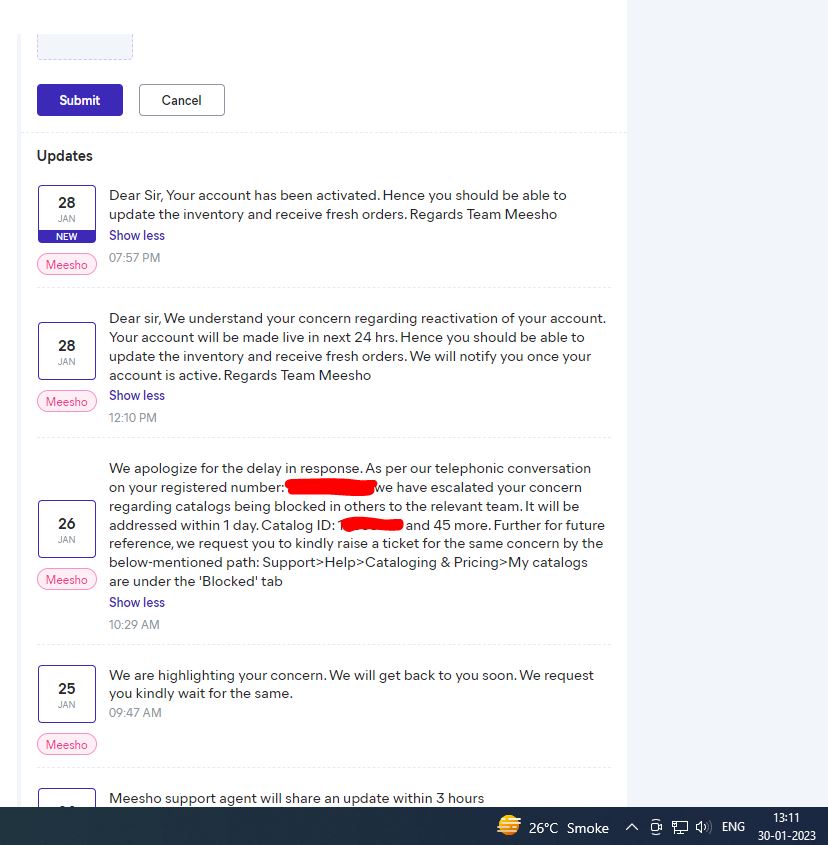 ribacouture's tweet photo. yeh hai meesho ka seller support
ek hi issue pe do alag alag solution.
isse acha toh seller support hi hata do.
sellers ke sath scam karna bandh kare meesho
@meesho_support 
@meeshoSellers 
@Meesho_Official 
@nitin_gadkari 
@PMOIndia 

#Scam
#meesho 
#Sellers https://t.co/2xUVsaxiOF