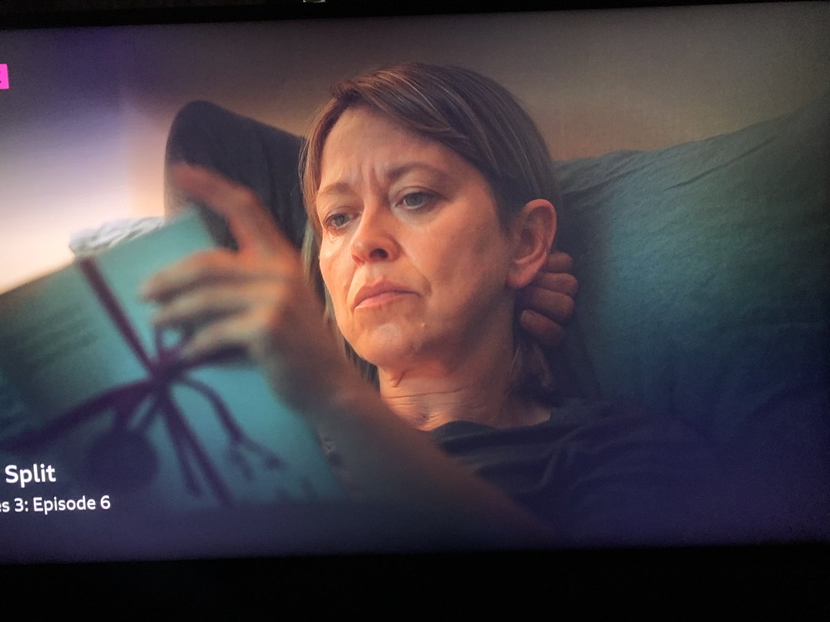 CarlaCS26's tweet photo. She.. #HannahDefoe is reading… she sets her book aside and adjusts her pillows to begin a new life 🥺❤️❤️ I need to be more Hannah. My only son is moving out this next coming Saturday to start his adult life living full time with his girlfriend. #NicolaWalker .. https://t.co/YuYdaTeKVT