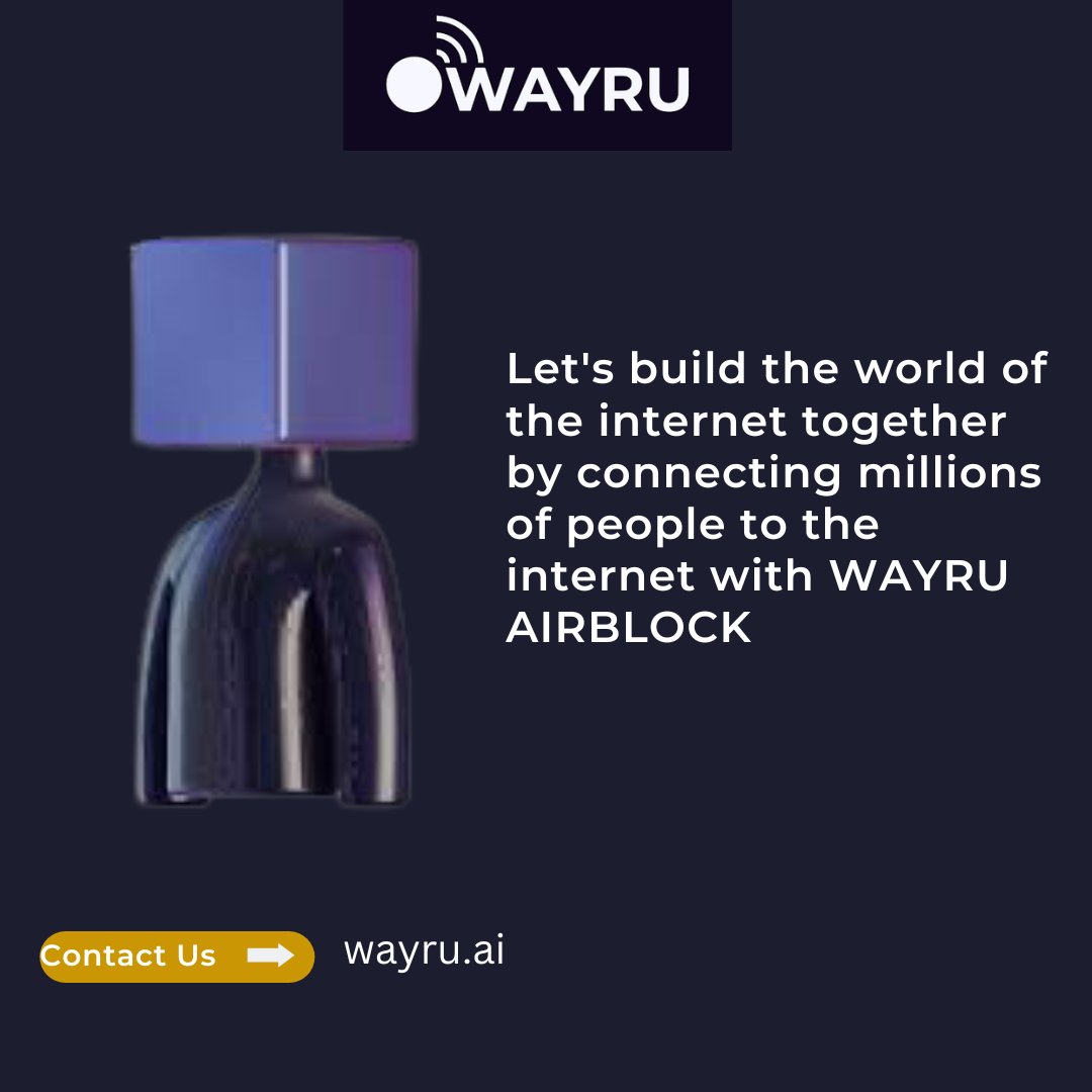 ManagerKen4's tweet photo. Do you know with the help of #NFT you can #CONNECT the UNCONNECTED?
When you get anย #AirBlock (NFT),ย you give #Internet access to people in need of #Connectivity from a place in Latin America
Get Airblock ๐https://t.co/SvX9IbeeH2
@WayruNetwork
@wayruarmy
#Wayru #WRU #share https://t.co/I0pkUe60NO