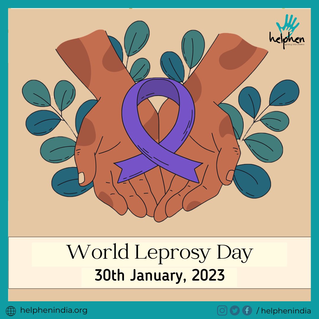 HelphenIndia's tweet photo. January 30th marks #WorldLeprosyDay, a day set aside to raise #Awareness about the persistent struggle against leprosy.#HelphenIndia encourages you to make a #commitment to playing your part in ending the affliction and building a more harmonious and #inclusiveworldforall. https://t.co/8fm0dya0lv