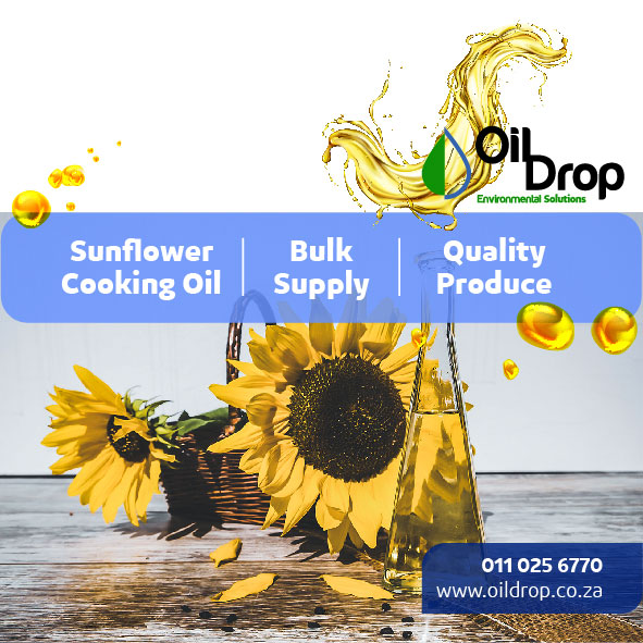 Sunflower oil is rich in vitamin E (1), gold in color, light, low in saturated fats and high in polyunsaturated fats (the healthy fats). Contact us for bulk supply!⁣
⁣
Visit oildrop.co.za 
⁣
#sunfloweroil #cookingoilsupply #qualityoil #bulksupply #oildropfresh⁣