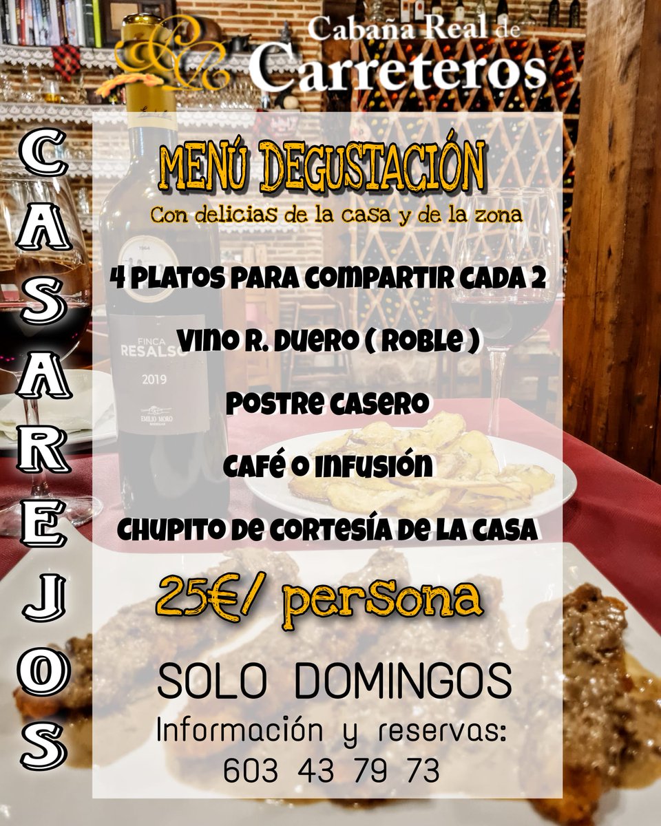 Soriaestademoda's tweet photo. ¡Nuevo menú degustación!

La Posada Real de Casarejos elabora las mejores delicias con los productos de la zona 👌🏼

¡Sólo domingos previa reserva!

🌐 https://t.co/WYwKbje6Wi

☎️ 603437973

#posadareal #casarejos #degustacion #menudegustacion #menu #soria https://t.co/nirzWyOB2I