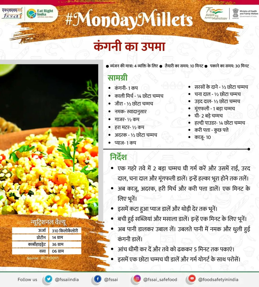 FSSAI on Twitter "Full of nutrients, gluten free and easily