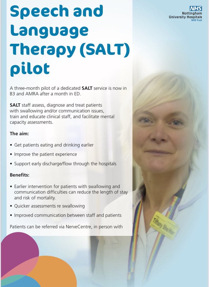 Tiffany Green (she/her) (@tjg247) on Twitter photo Exciting times starting on <a href="/NUH_AcuteMed/">NUH Acute Medicine</a> B3 & AMRA today as part of phase 2 of the #SLTinED 3 month/3 phase pilot! Come and see me and say hi! #mysltday Exciting times starting on <a href="/NUH_AcuteMed/">NUH Acute Medicine</a> B3 & AMRA today as part of phase 2 of the #SLTinED 3 month/3 phase pilot! Come and see me and say hi! #mysltday