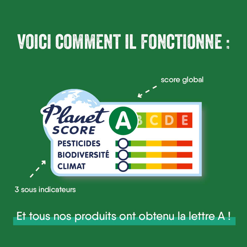HariAndCo_fr's tweet photo. ✅ TOUTES nos recettes ont obtenu le #PlanetScore avec la lettre A et un score supérieur à 95/100 ! 🤩 Mais en fait, qu’est-ce que c’est ? 🧐 👉 C’est une note sur les produits agro qui prend en compte : la biodiversité, les pesticides et le climat. Les notes vont de A à E ! https://t.co/qE9NzAtu95