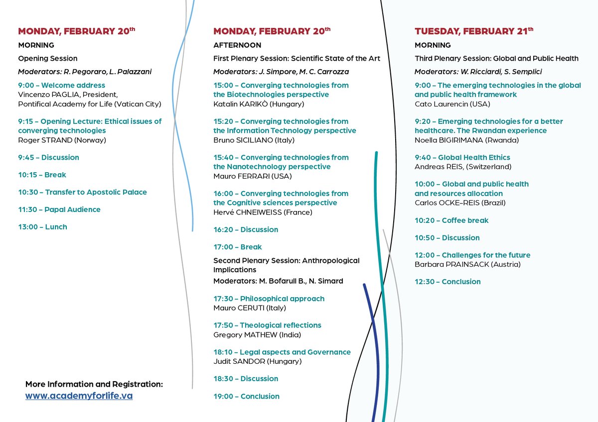 PontAcadLife's tweet image. #Converging #technologies - It is a challenge. Technologies for the good of the human person, the whole person, and the whole community. 
Link to register:
us06web.zoom.us/webinar/regist…

academyforlife.va/content/pav/en…