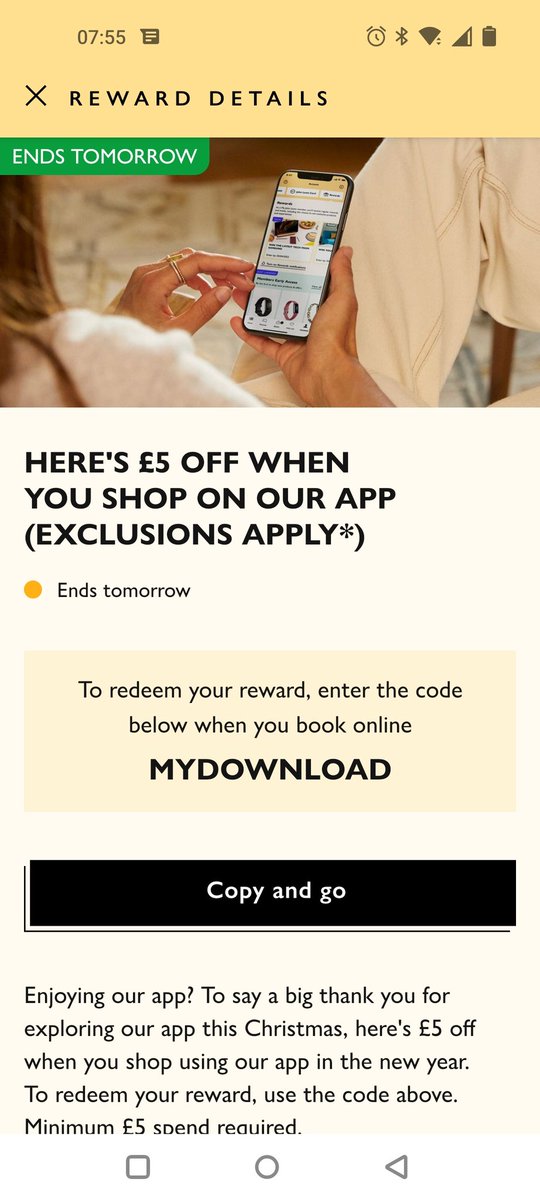 janey_babs's tweet photo. @JohnLewisRetail trying to use my reward. I've checked the terms and it shouldn't have a problem but says the app says technical problem. App is up to date. Reward ends tomorrow https://t.co/14iMcSeyas