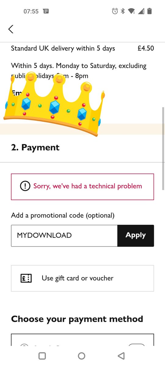 janey_babs's tweet photo. @JohnLewisRetail trying to use my reward. I've checked the terms and it shouldn't have a problem but says the app says technical problem. App is up to date. Reward ends tomorrow https://t.co/14iMcSeyas