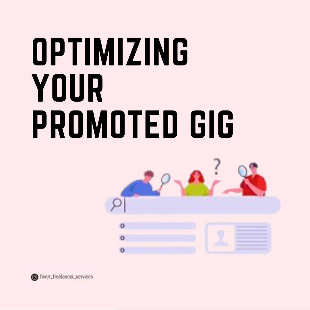 Fiverrservices0's tweet photo. #Optimizing your Promoted #Gig well #explained. Check this out now
https://t.co/EIrTLR0oKf
#freelance #FreelanceChat #freelancing #freelancingtips https://t.co/vSLraJXge3