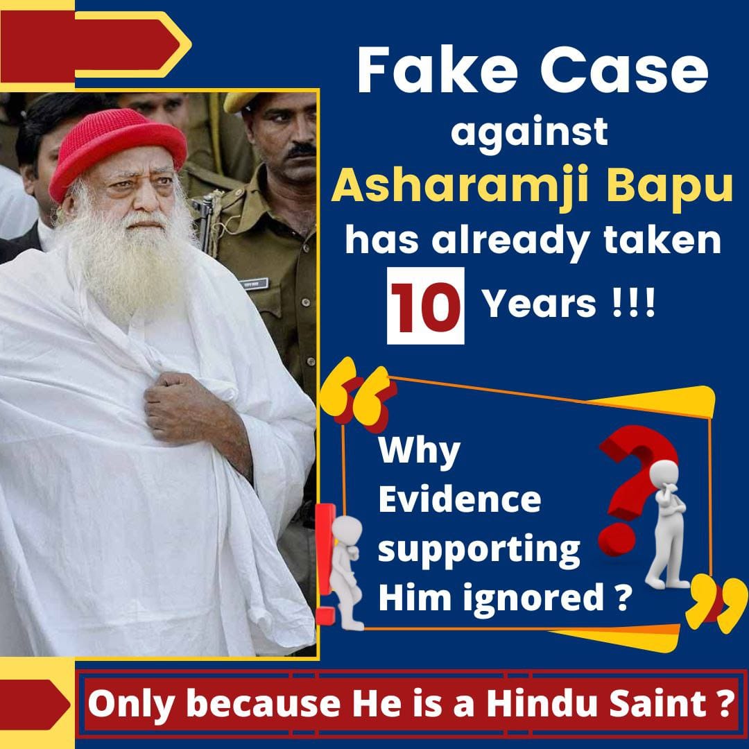 <a href="/hariom381585782/">Nagendra kumar singh</a> Absolutely right 
Ye jhutha case ek nirdosh Sant par se ab khatm hona hi chahiye 

#JusticeForAsharamjiBapu
All Eyes On The Court
BHARAT MAANGE NYAY
Anyay Kaa Ant Ho